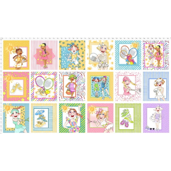 Tennis Love Fabric Panel