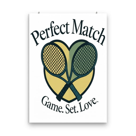 Tennis Love Wall Art - Sports Enthusiast - 13x19 Poster Print - Game Room Decor