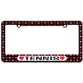 thumbnail image 1 of Tennis Love with Hearts License Plate Tag Frame, Multiple Colors, 1 of 1