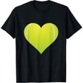 thumbnail image 1 of Tennis Lover Racket Sport Tennis Player Ball Heart T-Shirt, 1 of 5