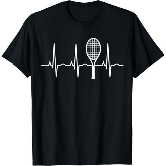 Tennis Lovers Heartbeat Jersey Gift for Tennis Players T-Shirt