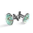 thumbnail image 1 of Tennis Men's Silver Stainless Steel Cufflink Set for Formal Attire, Made of High-Quality Materials, Ideal for Business Meetings and Weddings, 1 of 6