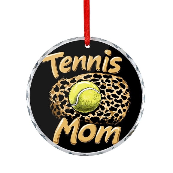 Tennis Mom Glass Ornament Mother’s Day Gift Christmas Ornaments Crystal Hanging Unique Home Decor
