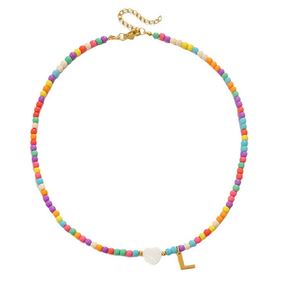 Tennis Necklaces for Women – Chic Bridal Jewelry Letter Bead Jewelry Women's Necklace Letter Initials Bead Embroidery Women's Necklace