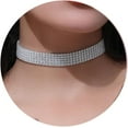 thumbnail image 1 of Tennis Necklaces for Women Sparkly Rhinestone Choker Diamond Chain Necklace, 1 of 5