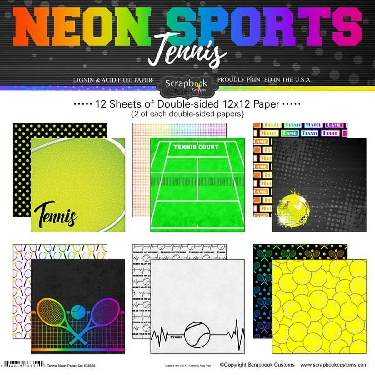 Tennis Neon Paper Pack