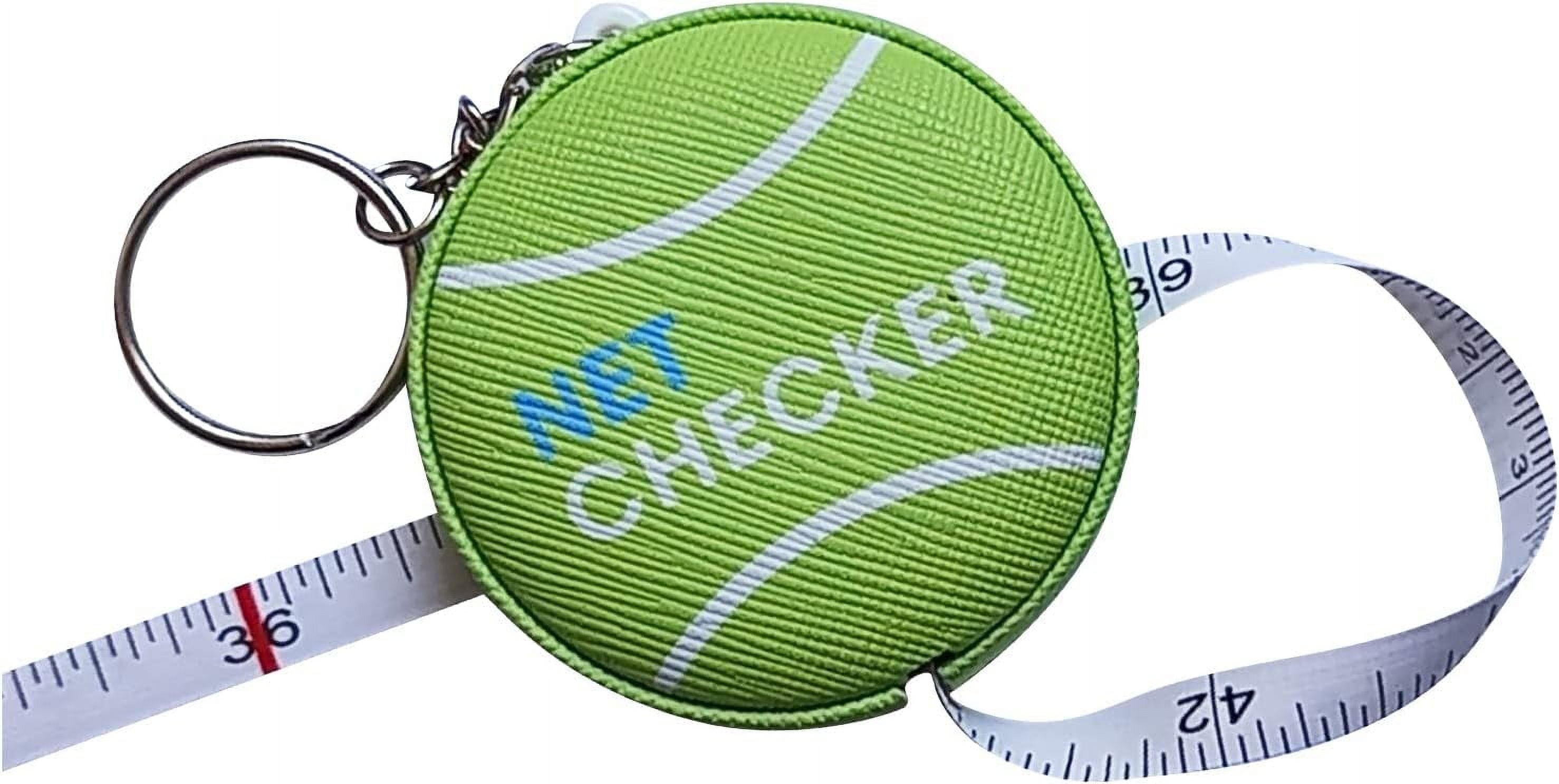 Tennis Net Height Mini Measuring Tape and Keyring, Portable 59 Inch