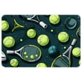 thumbnail image 1 of Tennis Non-Slip Polyester Door Rug, Machine Washable Door Carpet, Bath Rugs, 1 of 6
