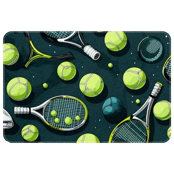 Tennis Non-Slip Polyester Door Rug, Machine Washable Door Carpet, Bath Rugs