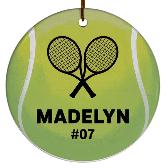 Tennis Player Christmas Ornaments, Number & Name Tennis Player Christmas Ornament Gift Lover Fans Team Coach, Unique Tennis Ball Christmas Ornament 2025