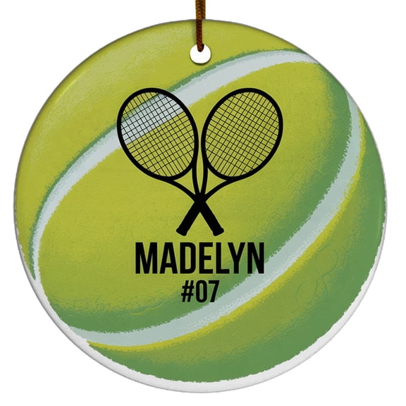 Tennis Player Christmas Ornaments, Number & Name Tennis Player Christmas Ornament Gift Lover Fans Team Coach, Unique Tennis Ball Christmas Ornament 2025