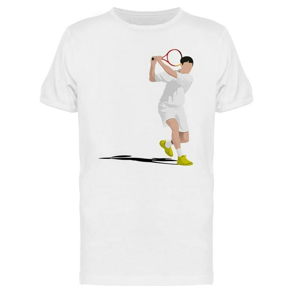 Tennis Player Colored Design T-Shirt Men -Image by Shutterstock, Male x-Large