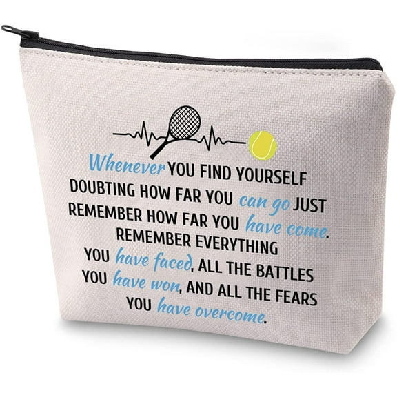 Tennis Player Gift Tennis Inspirational Gift Tennis Mom Zipper Pouch Makeup Bag