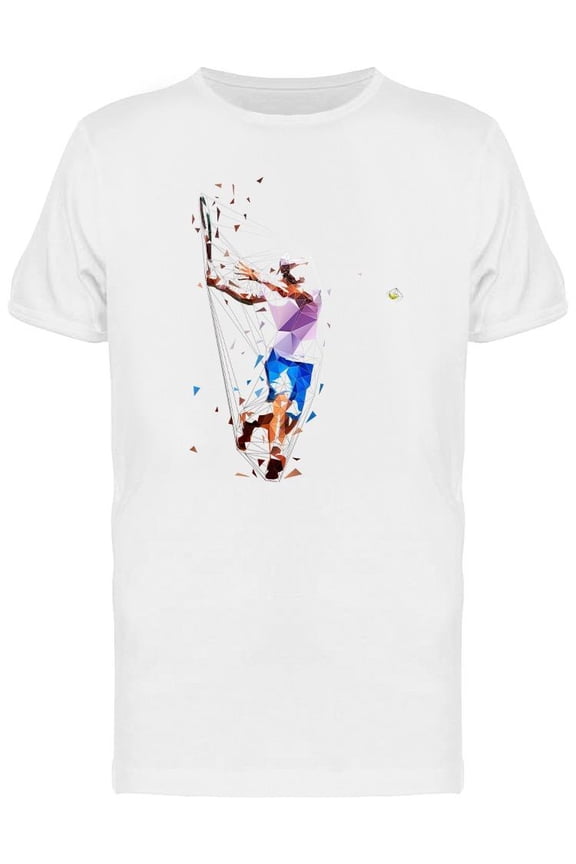 Tennis Player Low Poly T-Shirt Men -Image by Shutterstock, Male Large