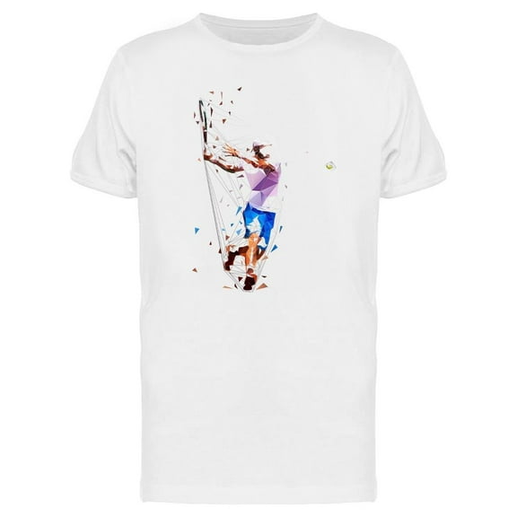 Tennis Player Low Poly T-Shirt Men -Image by Shutterstock, Male Small
