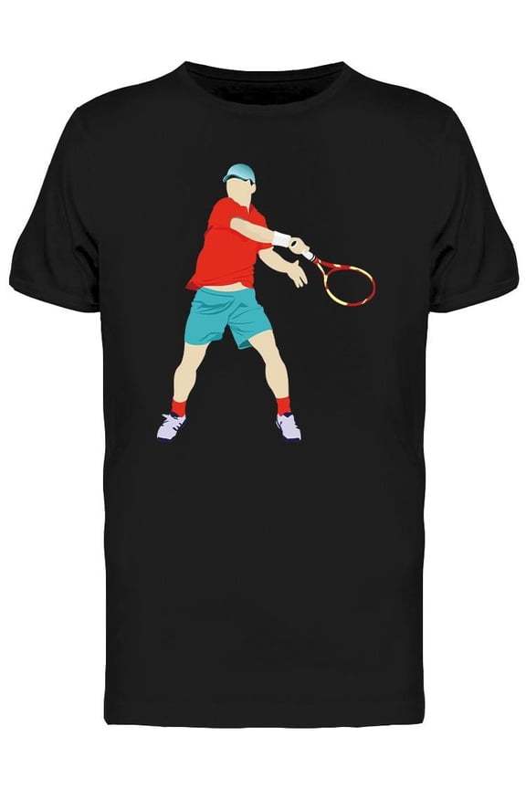 Tennis Player Standing T-Shirt Men -Image by Shutterstock, Male Large