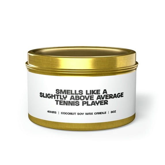Tennis Player Tin Candle Gift Decor Vanilla Coffee Scented