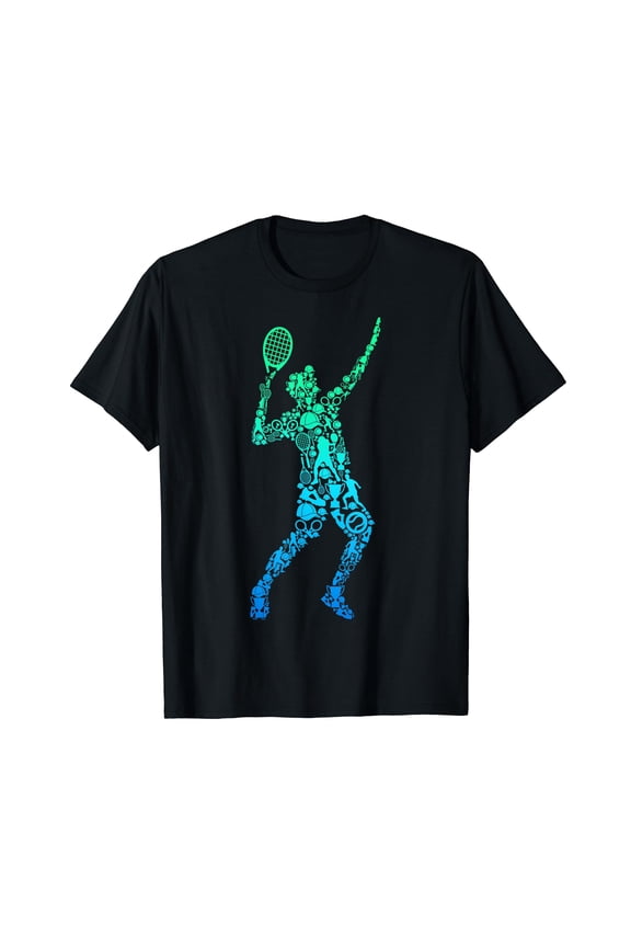 Tennis Player Youth Men Boys Kids T-Shirt
