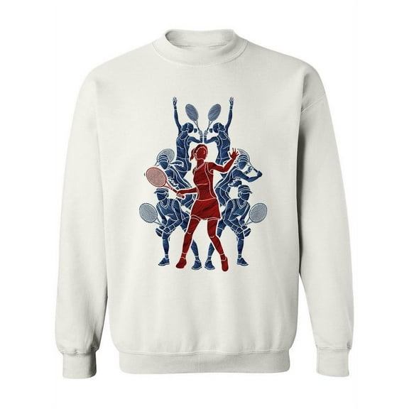 Tennis Players. Sweatshirt Women -Image by Shutterstock, Female 4X-Large