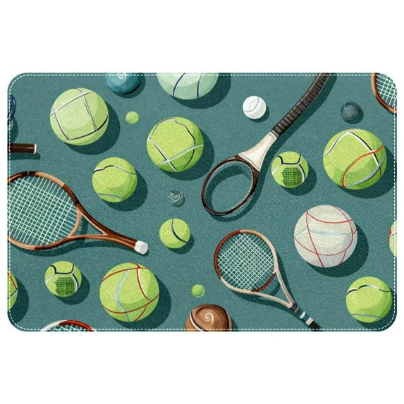 Tennis Polyester Non-Slip Machine Washable Outdoor Carpet Door Mat - Door Rug - Door Rugs