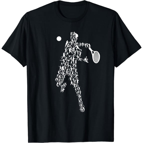 Tennis Positions Player Balls Funny Racket Game Outfit T-Shirt