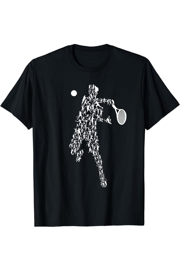 Tennis Positions Player Balls Funny Racket Game Outfit T-Shirt