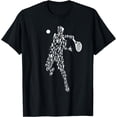 thumbnail image 1 of Tennis Player Sports Lover Gift For Men Women Kids Tennis Positions Player Balls Funny Racket Game Outfit T-Shirt, 1 of 4