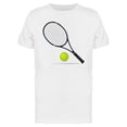 thumbnail image 1 of Tennis Racket And Ball Graphic T-Shirt Men -Image by Shutterstock, Male 3X-Large, 1 of 2