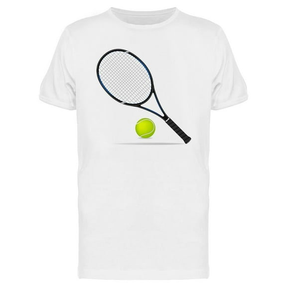 Tennis Racket And Ball Graphic T-Shirt Men -Image by Shutterstock, Male x-Large