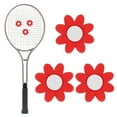 thumbnail image 1 of Tennis Racket Dampener [3PCS] - Funny Flower Shape Silicone Tennis Shock Absorber Racket Vibration Dampener [Red], 1 of 7