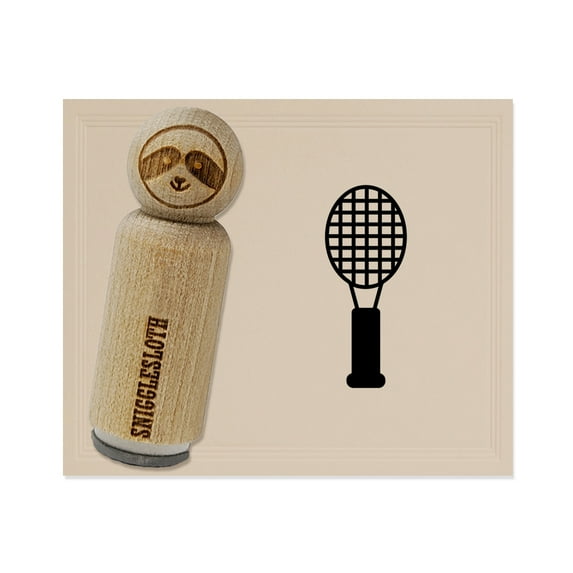 Tennis Racket Doodle Rubber Stamp for Scrapbooking Crafting Stamping - Mini 1/2 Inch