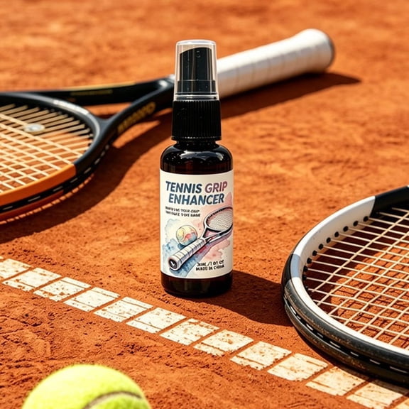 Tennis Racket Grip Enhancer Spray - Adhesive Spray For Racket Grips, for Tennis Badminton Squash Rackets for Training Competition, 30ml