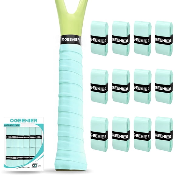 Tennis Racket Grip Tape, 3/6/12 Pack, Absorbent and Anti-Slip Tennis Overgrip, Precut Soft Pickleball Paddle/Badminton Wrap Grips Tape