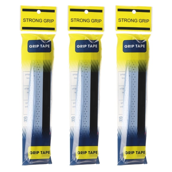 Tennis Racket Grip Tape, PU Racquet Overgrip with Damping Ridges Anti-Slip Absorbent Perforated Handle Grip for Badminton Pickleball, Sky Blue 3 Pack