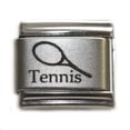thumbnail image 1 of Tennis Racket Italian Link Bracelet Charm, 1 of 3