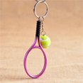 thumbnail image 1 of Tennis Racket Keychain Set Mini Sports Keyring with Ball Accessory, 1 of 8