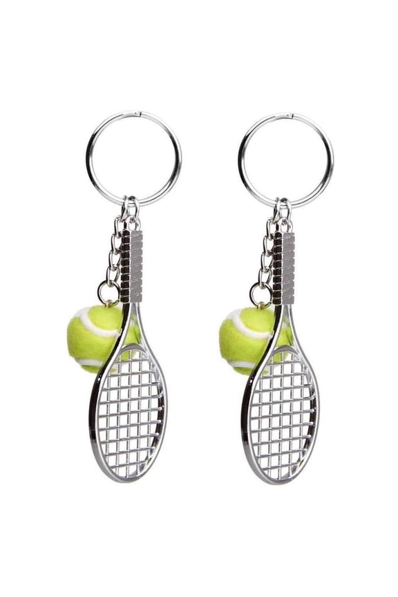 Tennis Racket Keychain with Ball Racket Tennis | Wimbledon | gift | tennis ball