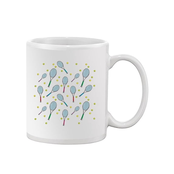 Tennis Racket Pattern Mug Unisex's -Image by Shutterstock