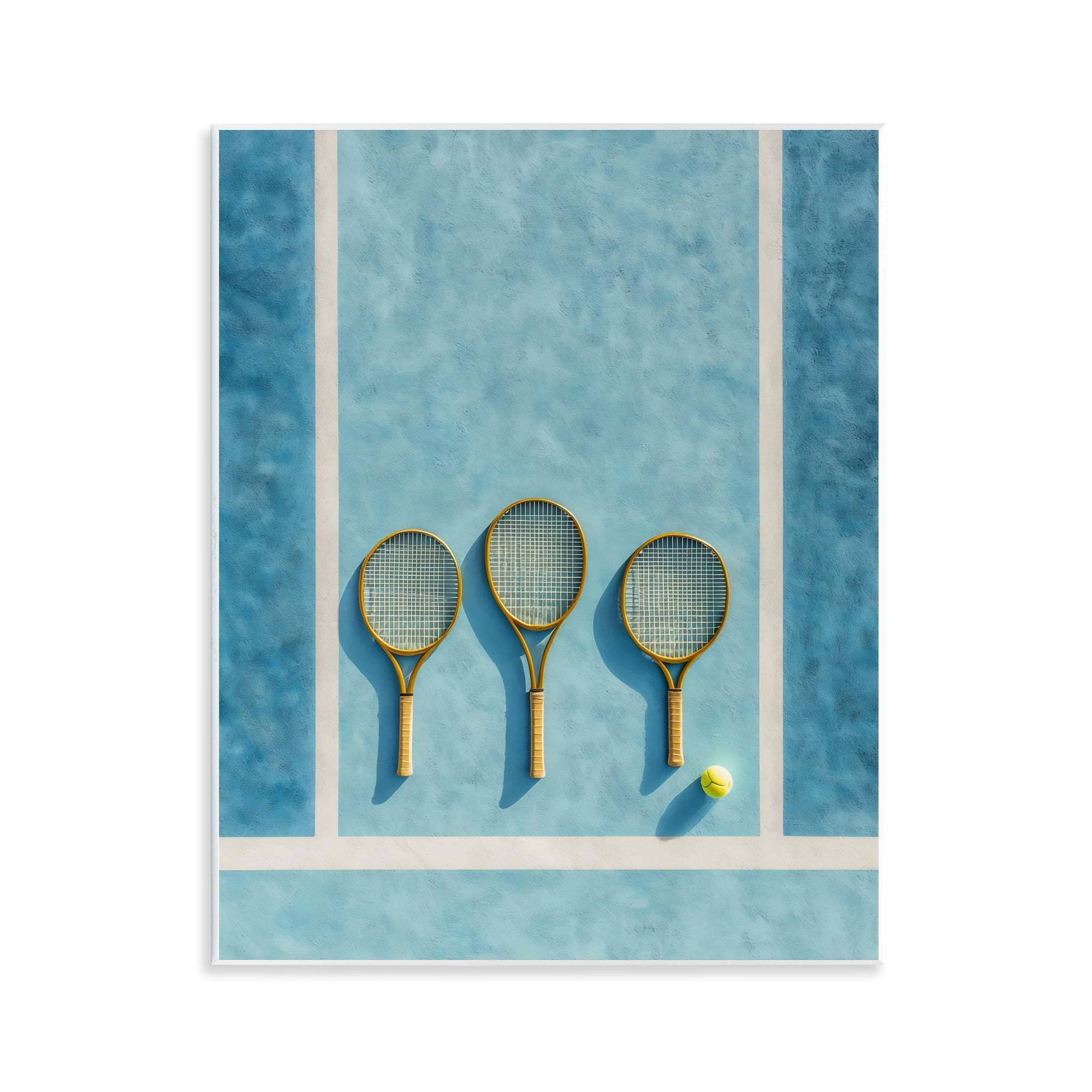 Tennis Racket Trio Wall Plaque Art, design by Franklyn Gregory