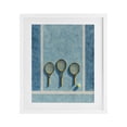 thumbnail image 1 of Tennis Racket Trio White Framed Print Under Glass, design by Franklyn Gregory, 1 of 10