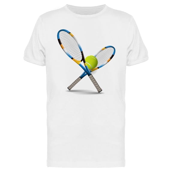 Tennis Rackets And Ball T-Shirt Men -Image by Shutterstock, Male XX-Large