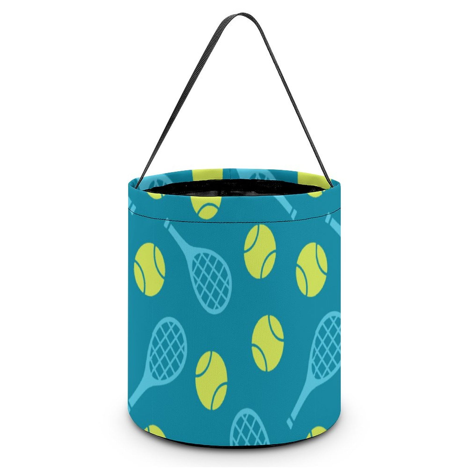 Tennis Rackets And Balls Halloween Treat Bags for Trick Or Treat Reusable Candy Pumpkin Buckets for Party Gifts
