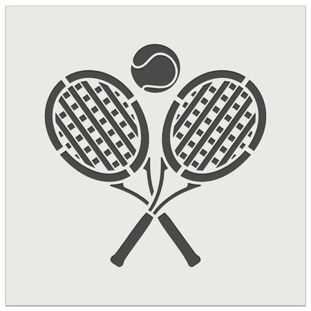 Tennis Rackets Crossed Ball Racquet Sports DIY Cookie Wall Craft Stencil - 5.5 Inch