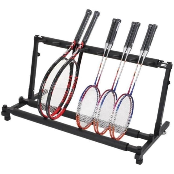 Tennis Racquet Storage Rack, Tennis Racket Holder, Height Adjustable,Large Storage Rack for Tennis Racket/Badminton Racquet/Violins/Guitars,1-Tiers