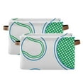 thumbnail image 1 of Tennis Racquet and Ball Storage Basket Large Foldable Storage Bin Laundry Baskets Toys Box Book Foldable Organizer Bag 14.2x10.2x8.3 Inches 2 PCs, 1 of 8