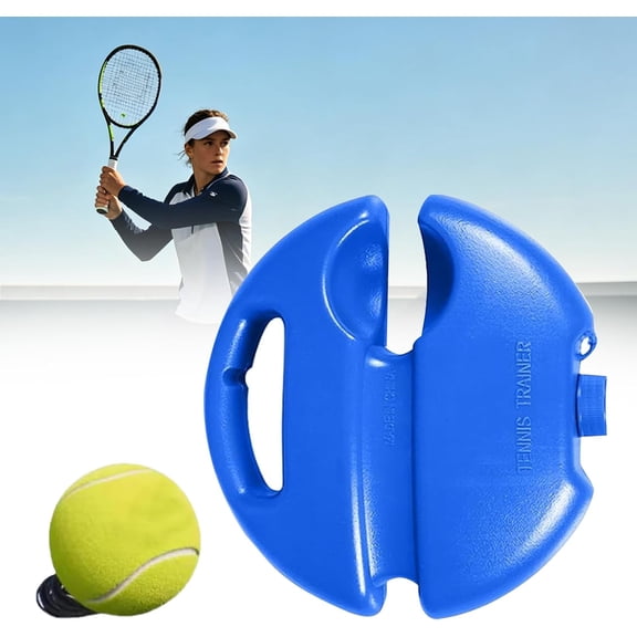 Tennis Rebounder Trainer, Portable Self Practice Tennis Training Equipment with Stable Base, String Attached Rebound Ball for Backyard Indoor Outdoor Solo Training