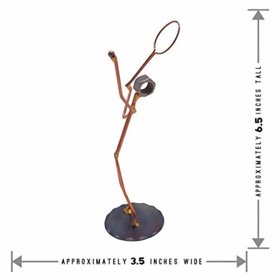 Tennis Serve Collectible Handmade Metal Art Figurine, Desk Accessories, Trophy, Boss Gift, Office Dcor, Business Professional, Sports