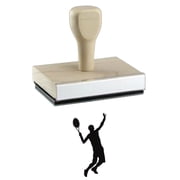 Tennis Serve Rubber Stamp, 1 X 2" Wood Stamp