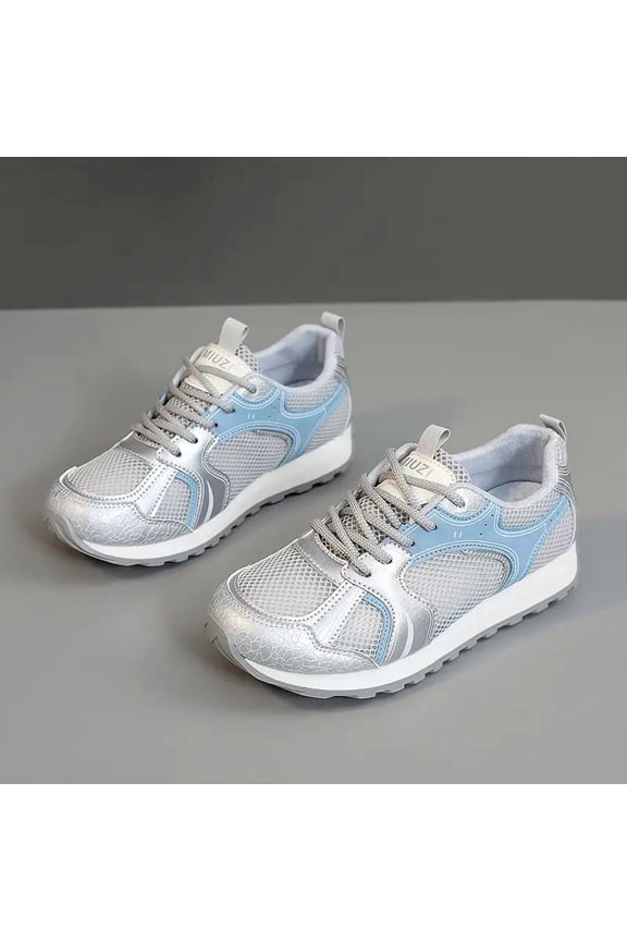 Tennis Shoes for Women - Featuring a Thick Sole, Ideal for High Heels And Cushioning, Made with Breathable Fabric, Lace-Up Design, Round Toe - Perfect for Autumn Casual Sports, Women'S Athletic Footw