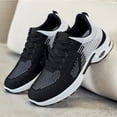 thumbnail image 1 of Tennis Shoes Womens,Women Sneakers,Womens Sneakers Air Cushion Running Shoes Lightweight Tennis Walking Shoes Mesh Breathable Gym Work Fashion Sneakers Athletic Comfortable Casual,Black,5.5, 1 of 7